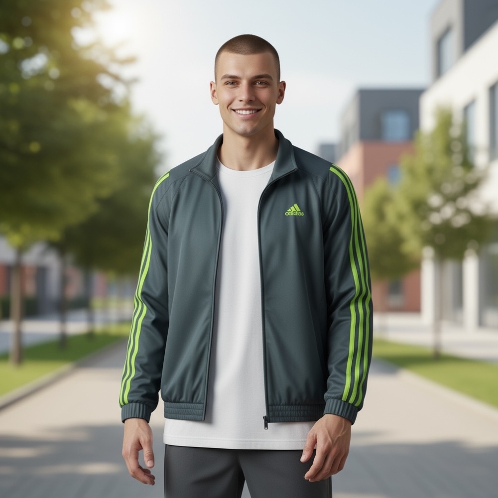 ADIDAS | Kids Long Sleeve Gray Jacket